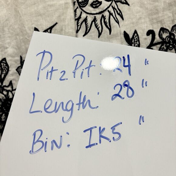 Johnny Was Addison Kimono Sleeve Shirt Floral Embroidery Large Embroidered Sun - Picture 12 of 14